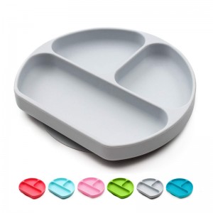Forma rotundă Placă din silicon de calitate alimentară cu plăci de cauciuc pentru copii cu ridicata